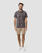 Pursuit Performance Polo-Black Floral-Reg-Regular-Full--Model---L