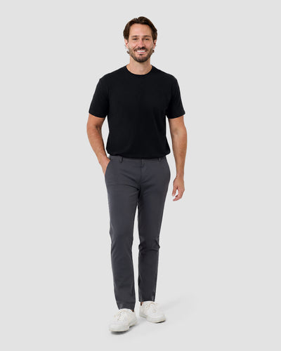 Pima Cotton Tee-Black-Regular-Full2--Model---L