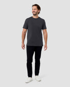 Pima Cotton Tee-Charcoal-Regular-Full--Model---L