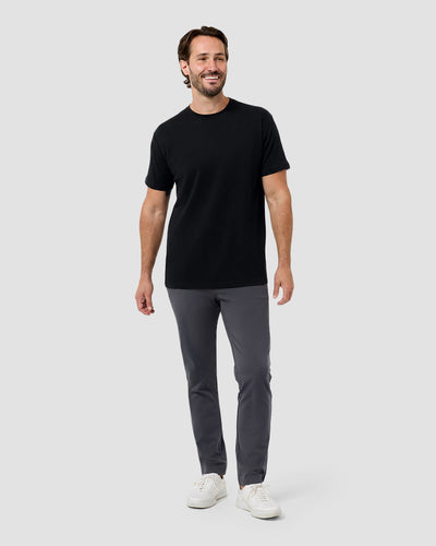 Pima Cotton Tee-Black-Regular-Full--Model---L