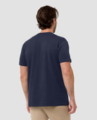 Pima Cotton Tee-Navy-Regular-Back--Model---L