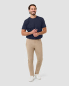 Pima Cotton Tee-Navy-Regular-Full2--Model---L