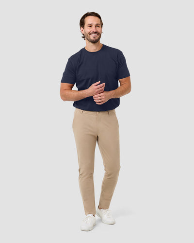Pima Cotton Tee-Navy-Regular-Full2--Model---L