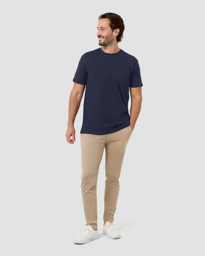 Pima Cotton Tee-Navy-Regular-Full--Model---L