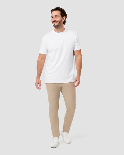 Pima Cotton Tee-White-Regular-Full--Model---L