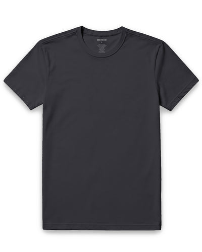 Pima Cotton Tee-Charcoal-Regular-Mock--Model---L