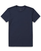 Pima Cotton Tee-Navy-Regular-Mock--Model---L