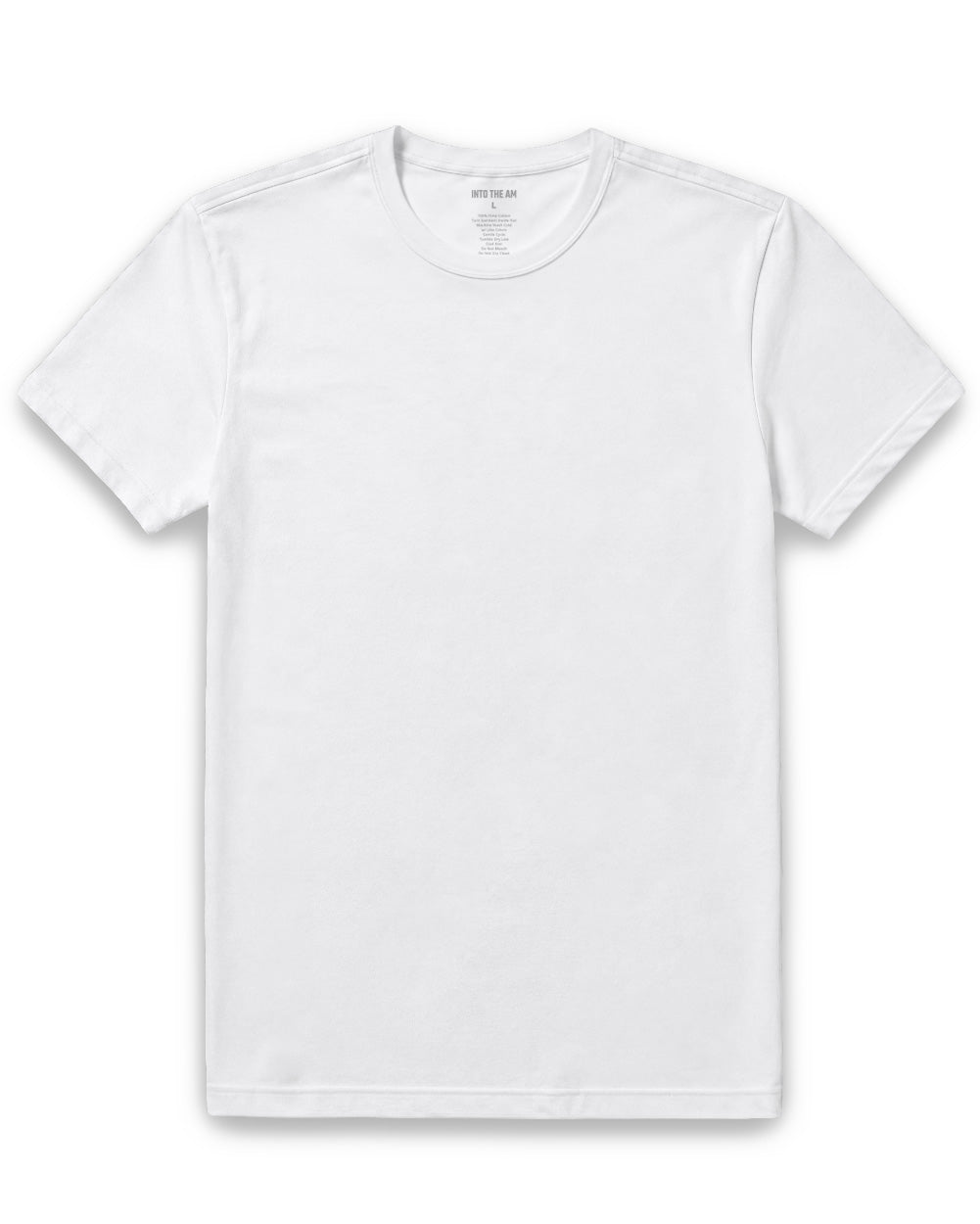 Pima Cotton Tee-White-Regular-Mock--Model---L