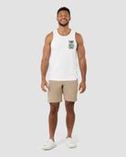 Pineapple Paradise Tank-White-Regular-Full--Model---L