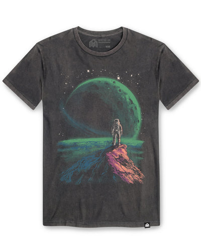 Planet Gaze Vintage Tee-Vintage Graphite Black-Regular-Mock--Model---L