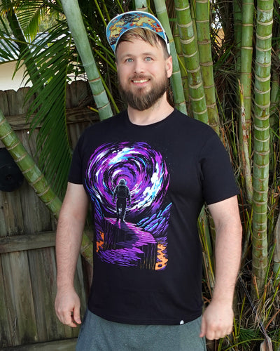 Event Horizon Glow-in-the-Dark Tee-Black-Regular-Lifestyle--Model---L