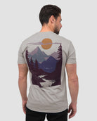 Purple Peaks Tee-Ivory-Regular-Back--Model---L