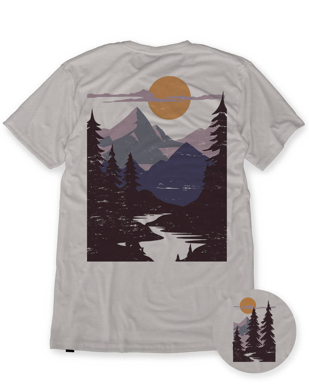 Purple Peaks Tee-Ivory-Regular-Mock--Model---L