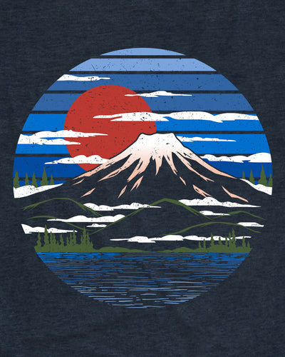 Quiet Horizon Tee-Navy-Regular-Swatch--Model---L