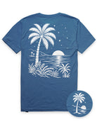 Quiet Tides Tee-Heather Cool Blue-Regular-Mock--Model---L