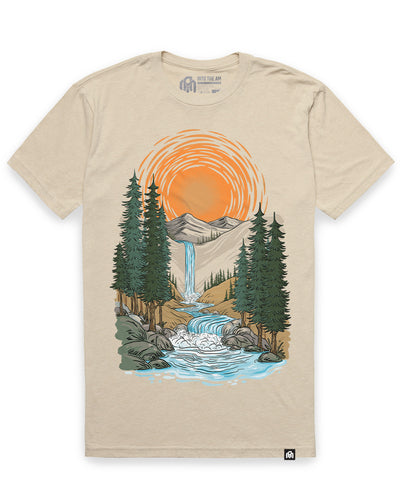 Radiant Valley Tee-Cream-Regular-Mock--Model---L