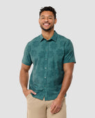 Relaxed Button Up-Green Floral-Regular-Front--Nico---L