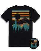 Retro Pines Tee-Black-Regular-Mock--Model---L