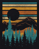 Retro Pines Tee-Black-Regular-Swatch--Model---L