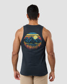 Retro Peaks Tank-Navy-Regular-Back--Model---L