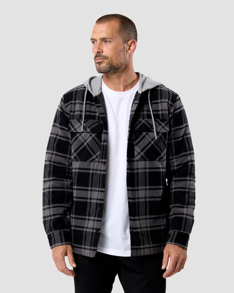 Ridgeview Flannel Jacket - Non-Branded-Black Multi Plaid-Regular-Front--Zac---L