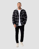 Ridgeview Flannel Jacket-Black Multi Plaid-Regular-Full--Model---L