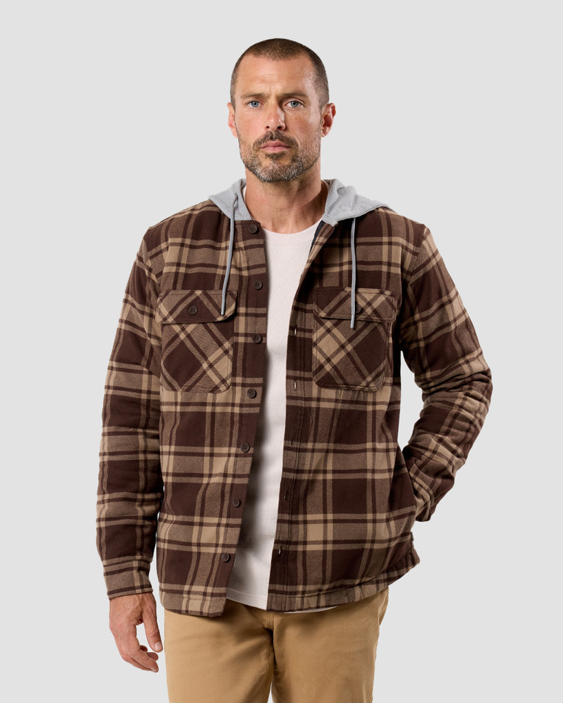 Ridgeview Flannel Jacket - Non-Branded-Brown Multi Plaid-Regular-Front--Zac---L