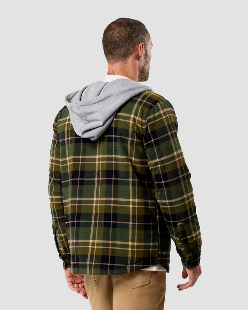 Ridgeview Flannel Jacket - Non-Branded-Olive Multi Plaid-Regular-Back--Zac---L