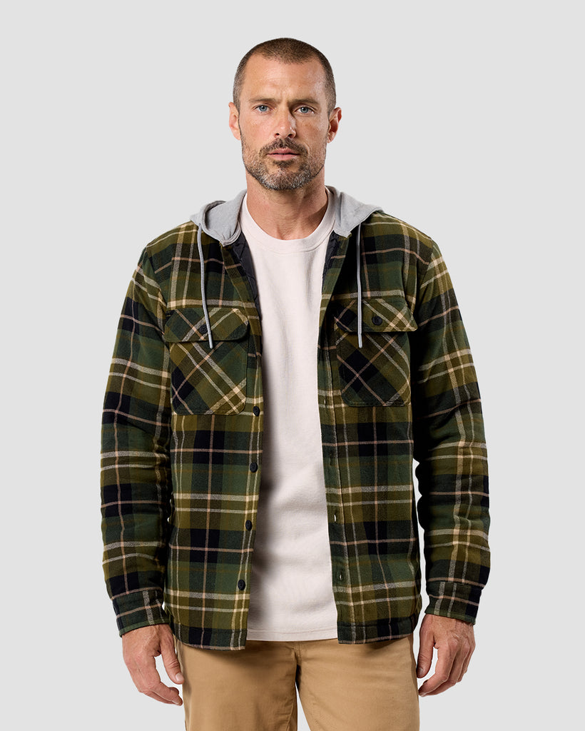 Ridgeview Flannel Jacket - Non-Branded-Olive Multi Plaid-Regular-Front--Zac---L