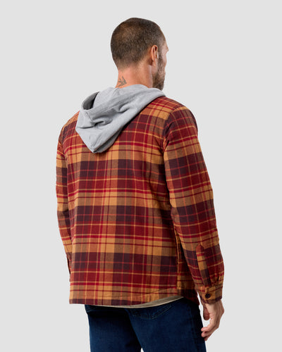 Ridgeview Flannel Jacket-Red Multi Plaid-Regular-Back--Model---L