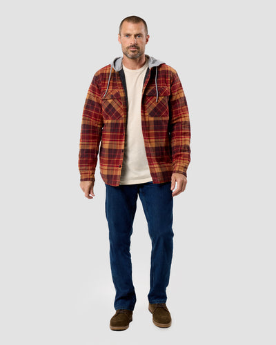 Ridgeview Flannel Jacket-Red Multi Plaid-Regular-Full--Model---L