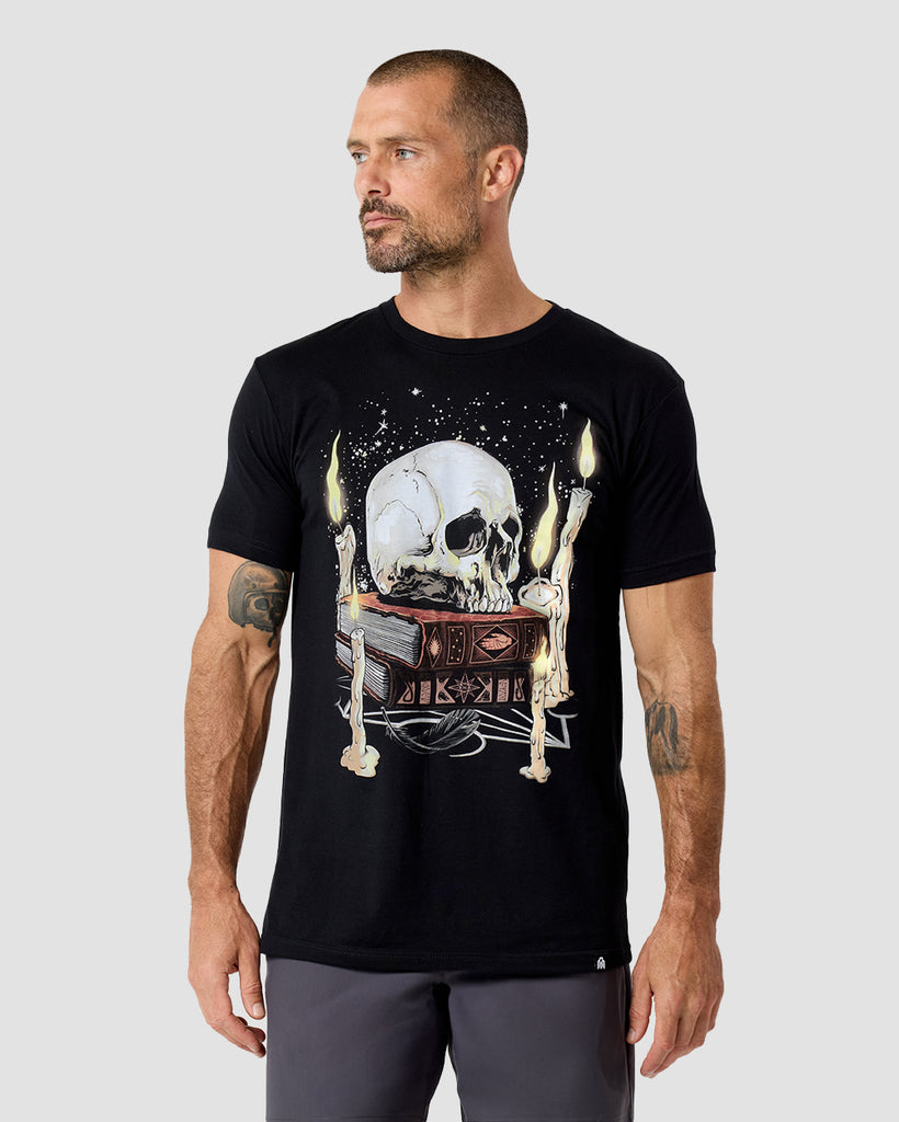 Ritual Readings Tee-Black-Regular-Front--Zac---L