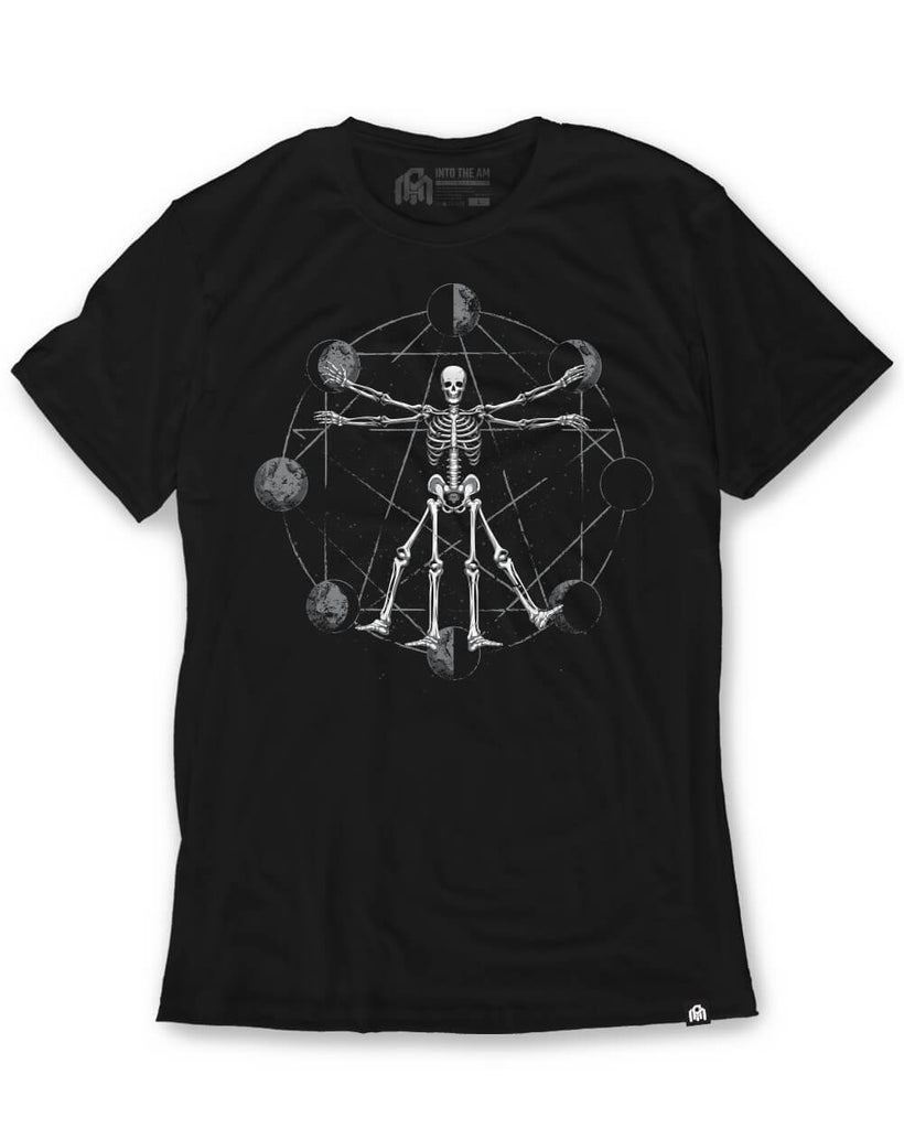 Sacred Skeleton Glow-in-the-Dark Tee-Black-Regular-Mock--Model---L