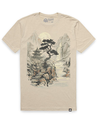 Sacred Summit Tee-Cream-Regular-Mock--Model---L
