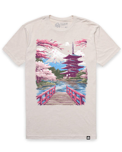 Sakura Sanctuary Tee-Ivory-Mock-Regular--Model---L