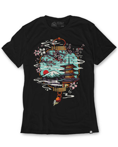 Sakura Summit Tee-Black-Front