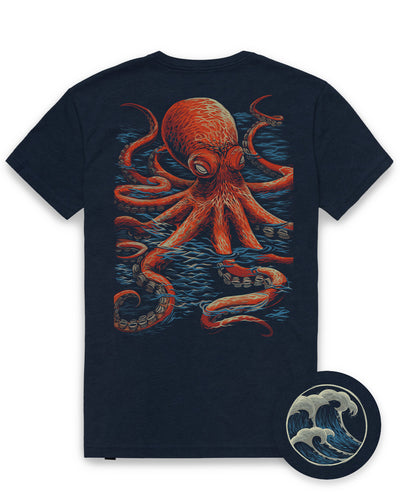 Saltwater Surge Tee-Midnight Navy-Regular-Mock--Model---L