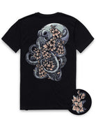 Sea Petals Tee-Black-Regular-Mock--Model---L