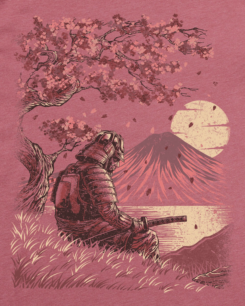 Serene Blade Tee-Heather Mauve-Regular-Swatch--Model---L