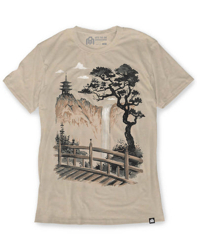 Serene Heights Tee-Cream-Regular-Mock--Model---M