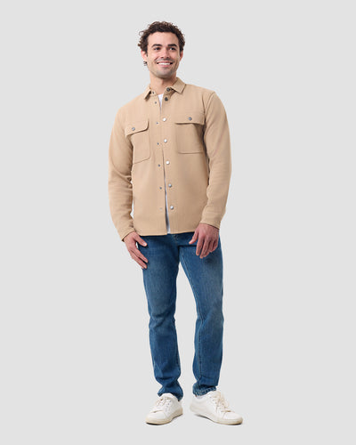 Sierra Shirt Jacket-Beige-Regular-Full--Model---L