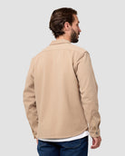 Sierra Shirt Jacket-Beige-Regular-Back--Model---L