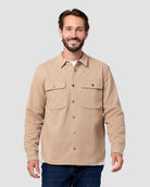 Sierra Shirt Jacket-Beige-Regular-Front--Model---L