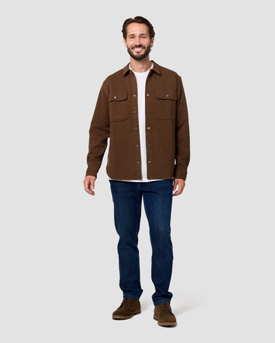 Sierra Shirt Jacket-Brown-Regular-Full--Model---L