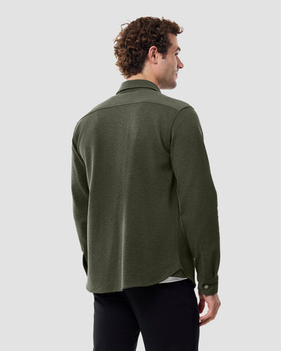Sierra Shirt Jacket-Midnight Olive-Regular-Back--Model---M
