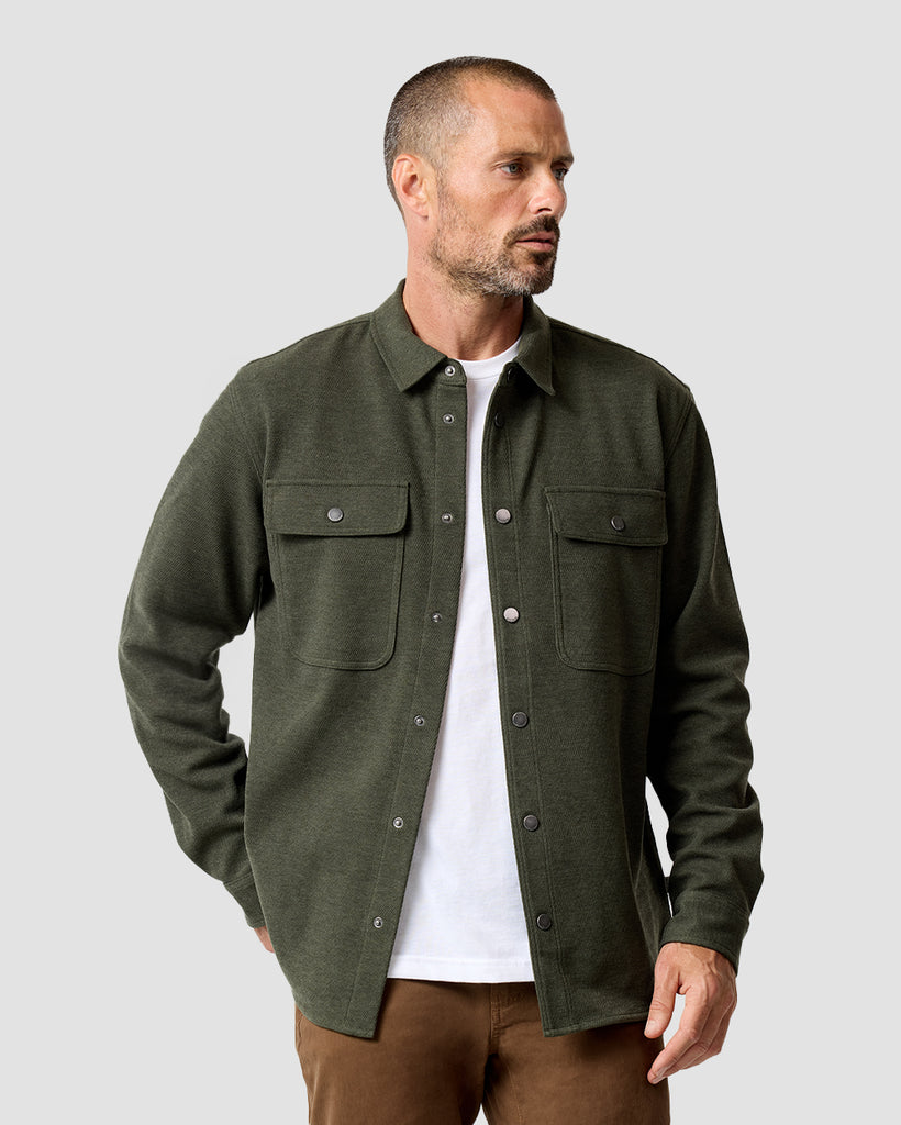 Sierra Shirt Jacket-Midnight Olive-Regular-Front--Zac---L