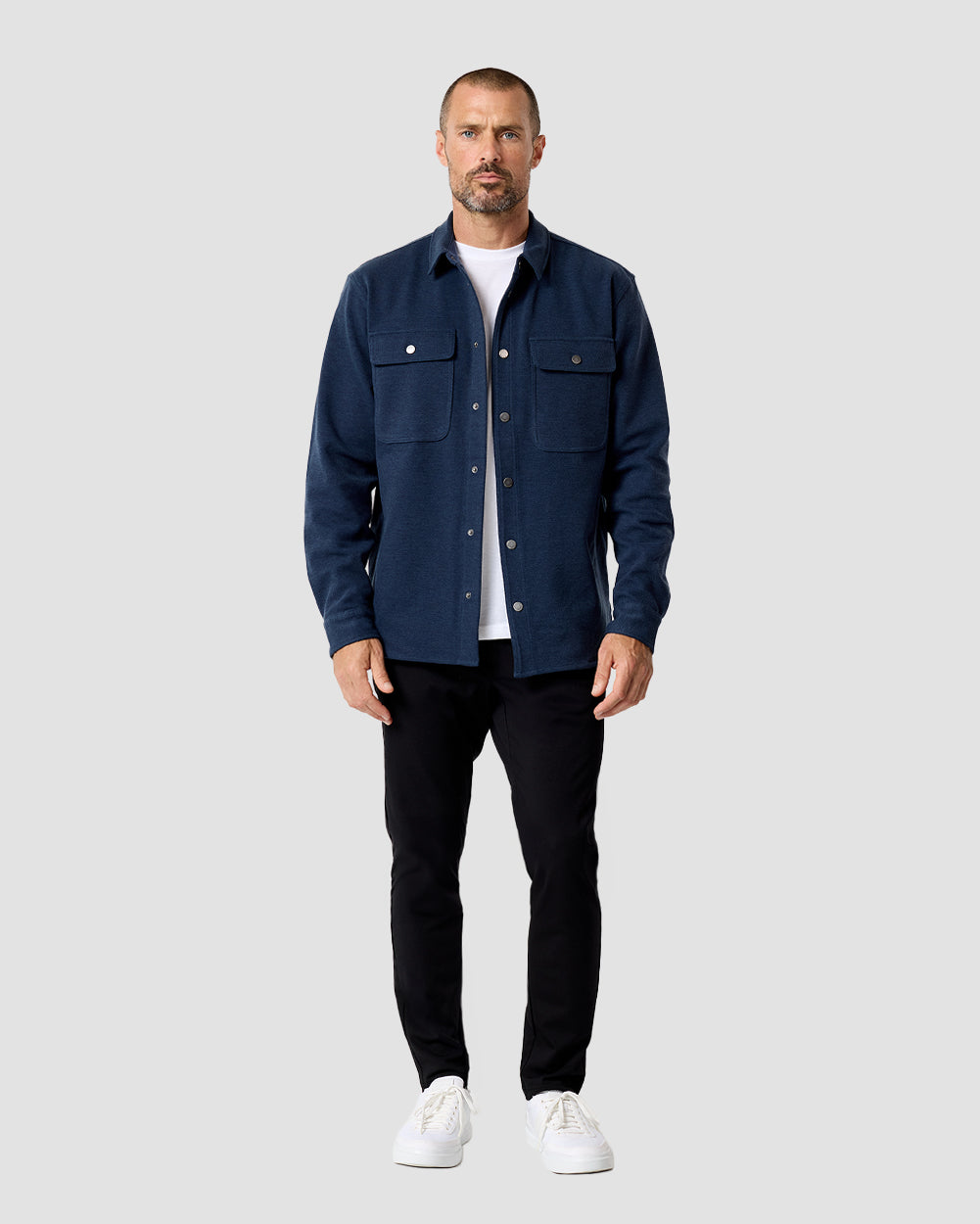 Sierra Shirt Jacket-Navy-Regular-Full--Model---L