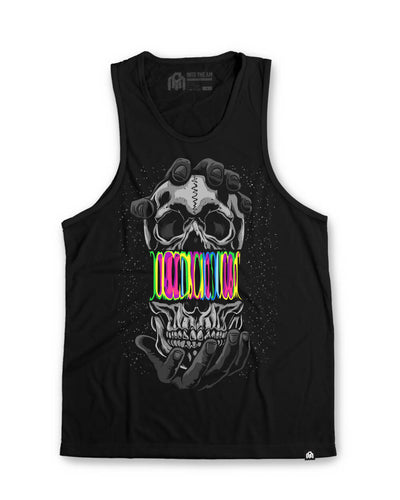 Skull Slush Tank-Black-Regular-Mock--Model---L