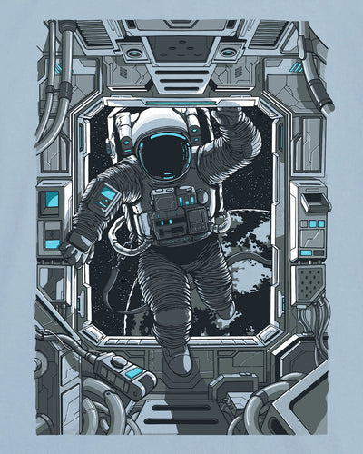 Space Port Vintage Tee-Vintage Stonewash Denim-Regular-Swatch--Model---L