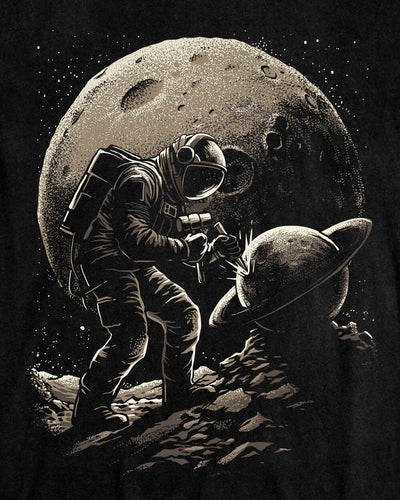 Space Sculpt Vintage Tee-Vintage Black-Regular-Swatch--Model---L